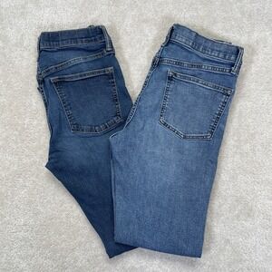 Old Navy Slim Jean Boys 16 Blue Built In Tough Stretch Adjustable Waist Lot Of 2